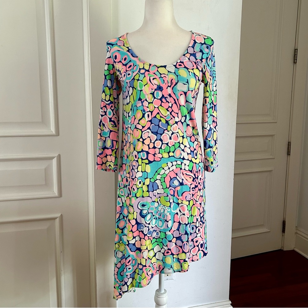Lilly Pulitzer Ariana Asymmetrical Dress Multi Gypsy Jungle